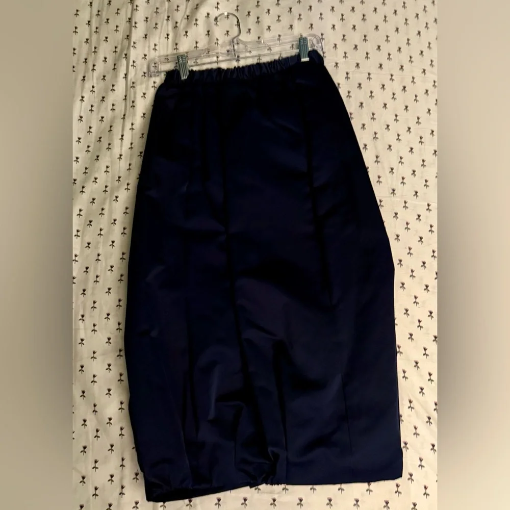 Zara collection taffeta voluminous midi blue skirt limited edition sz.S - Picture 8 of 10